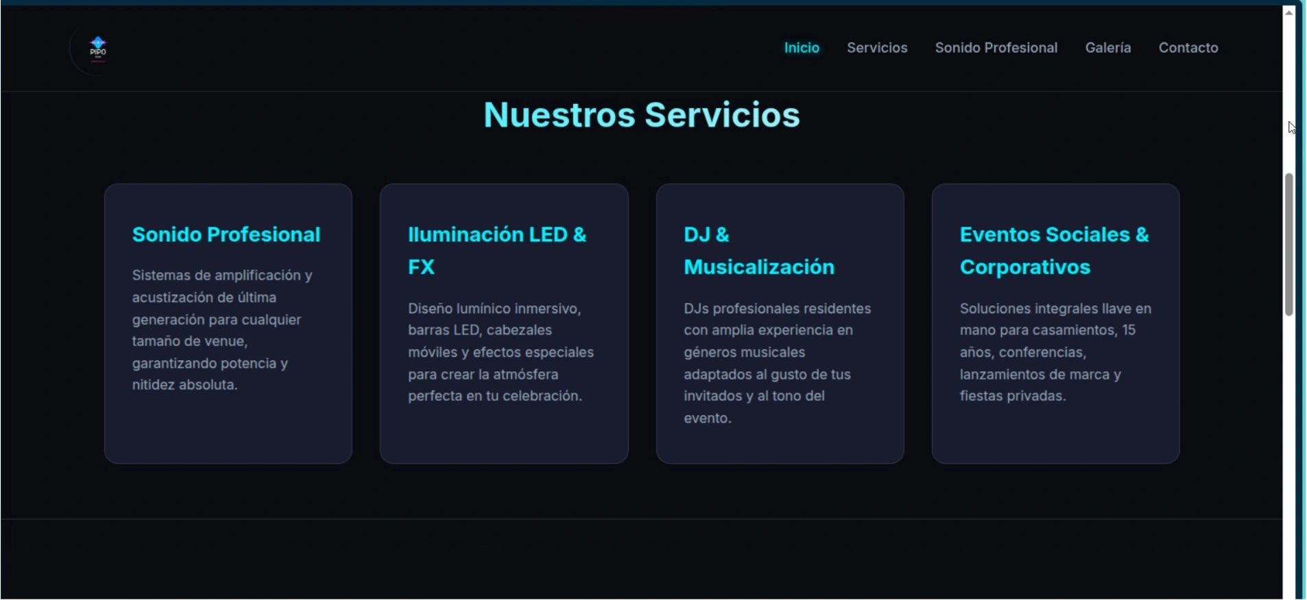 Pipo Sound - Servicios de sonido e iluminación